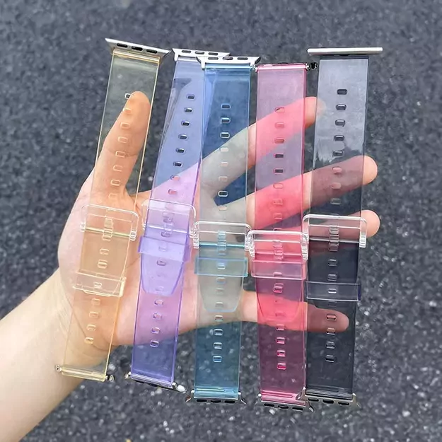 Silicone Strap Bracelet Bracelet Strap Light for Apple Watch 42 / 44 mm - Blue 3