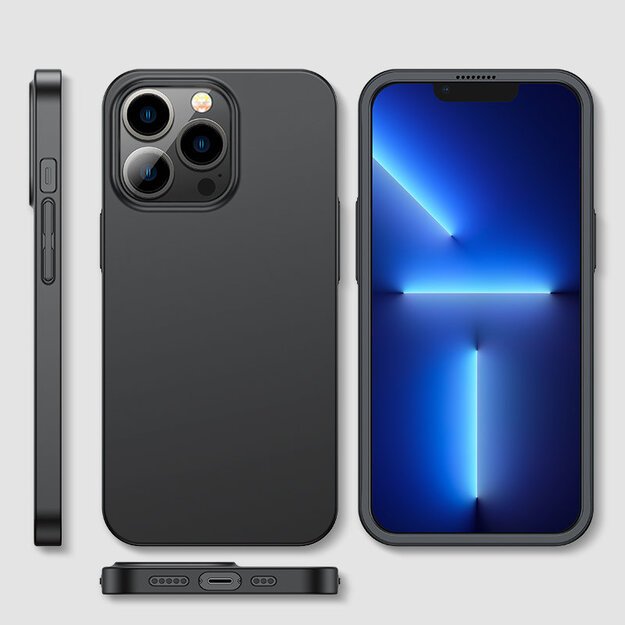 Joyroom 360 Full Case front and back cover for iPhone 13 Pro + tempered glass screen protector black (JR-BP935 black) 8