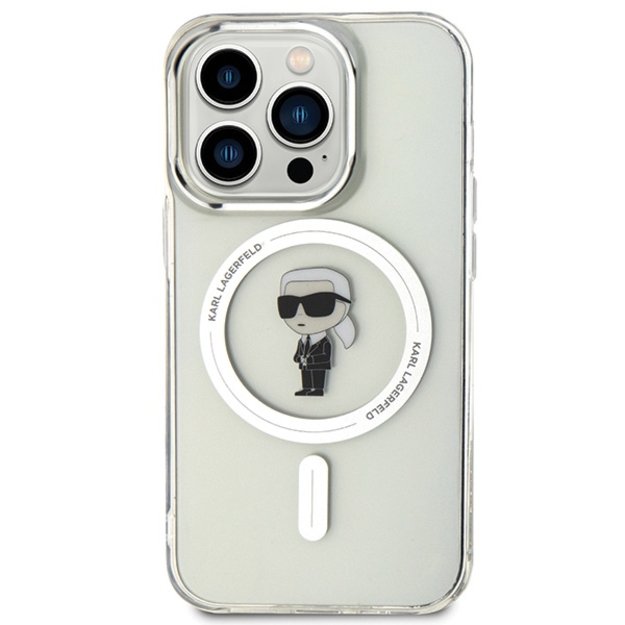 Karl Lagerfeld IML Ikonik MagSafe iPhone 15 Pro Case - Clear 2