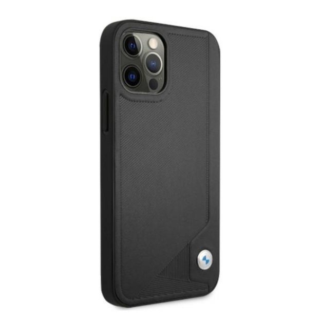 Etui BMW BMHCP12LRCDPK iPhone 12 Pro Max 6,7  czarny/black hardcase Leather Deboss 3