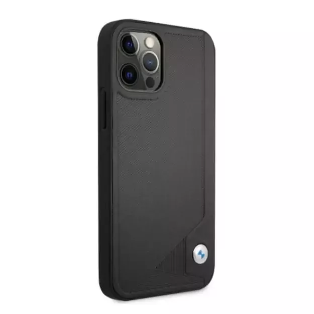 Etui BMW BMHCP12LRCDPK iPhone 12 Pro Max 6,7  czarny/black hardcase Leather Deboss 10
