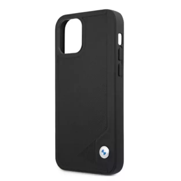 Etui BMW BMHCP12LRCDPK iPhone 12 Pro Max 6,7  czarny/black hardcase Leather Deboss 12