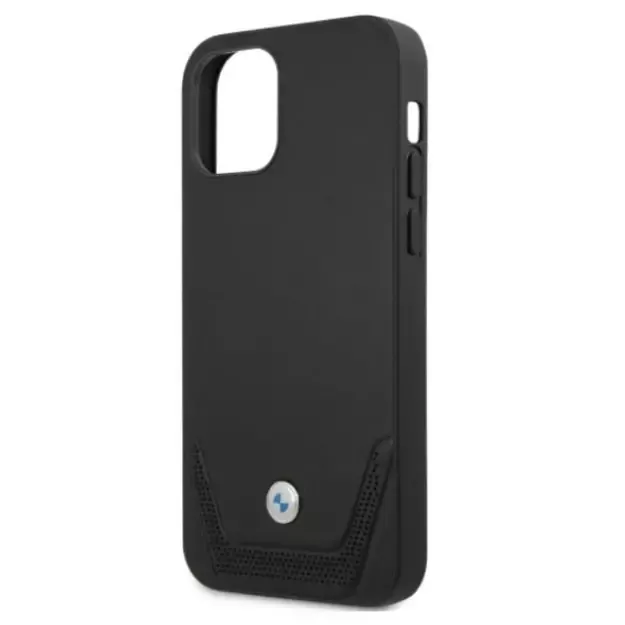 Etui BMW BMHCP12MRSWPK iPhone 12/12 Pro 6,1  czarny/black hardcase Leather Perforate 12