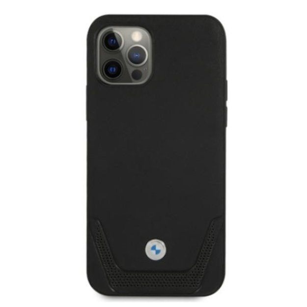 Etui BMW BMHCP12MRSWPK iPhone 12/12 Pro 6,1  czarny/black hardcase Leather Perforate 2