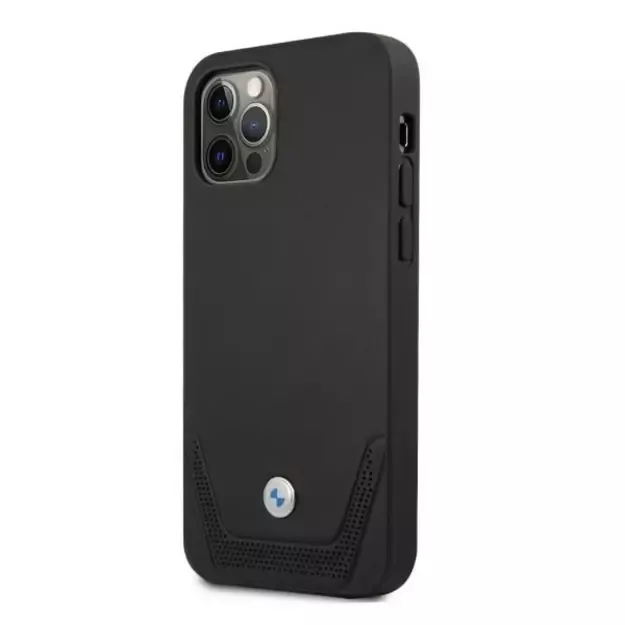 Etui BMW BMHCP12MRSWPK iPhone 12/12 Pro 6,1  czarny/black hardcase Leather Perforate 8