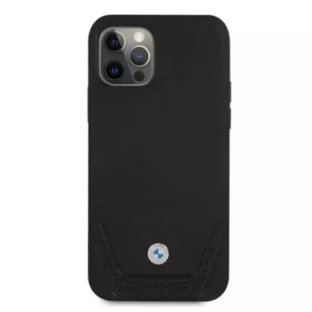 Etui BMW BMHCP12MRSWPK iPhone 12/12 Pro 6,1  czarny/black hardcase Leather Perforate 9