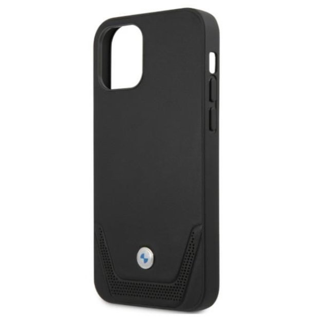 Etui BMW BMHCP12MRSWPK iPhone 12/12 Pro 6,1  czarny/black hardcase Leather Perforate 5