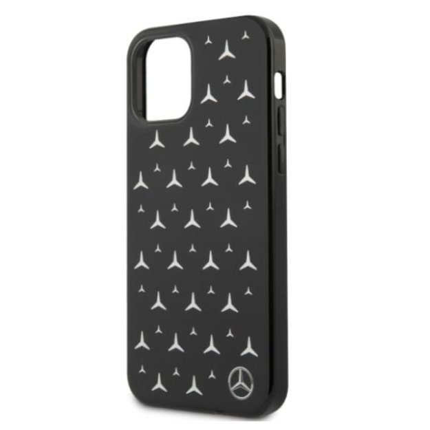 Mercedes MEHCP12MESPBK iPhone 12/12 Pro 6,1  czarny/black hardcase Silver Stars Pattern 5