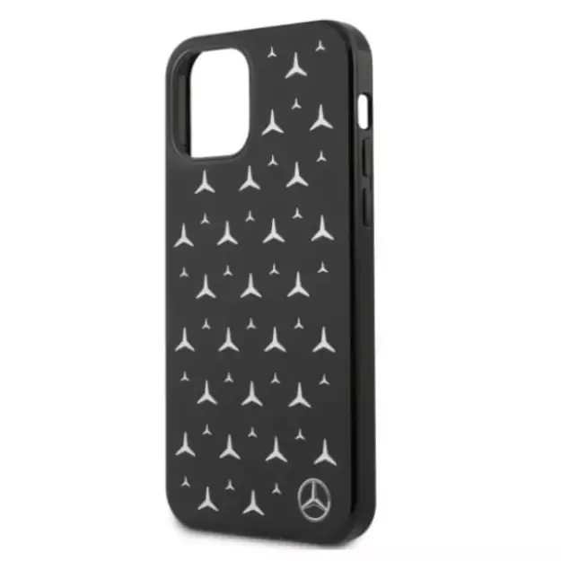 Mercedes MEHCP12MESPBK iPhone 12/12 Pro 6,1  czarny/black hardcase Silver Stars Pattern 12