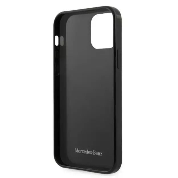 Mercedes MEHCP12MESPBK iPhone 12/12 Pro 6,1  czarny/black hardcase Silver Stars Pattern 13