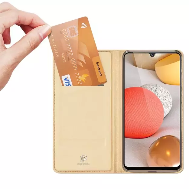 DUX DUCIS Skin Pro Bookcase type case for Samsung Galaxy A42 5G golden 9