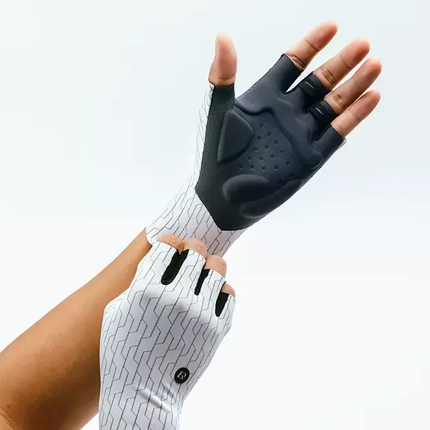 Rockbros Road Cycling Gloves Size: XL - White/Black 12