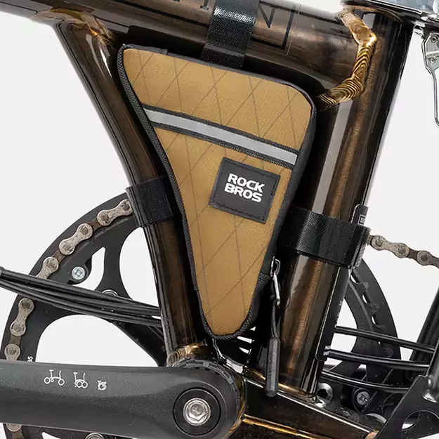 Rockbros Triangle Bike Frame Bag 0.3l - Brown 1