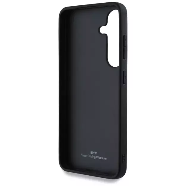 BMW Leather Big Wordmark Case for Samsung Galaxy S25 - Black 6