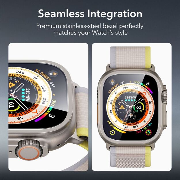 ESR Armorite 2-pack Tempered Glass for Apple Watch Ultra 49mm - Titanium 9