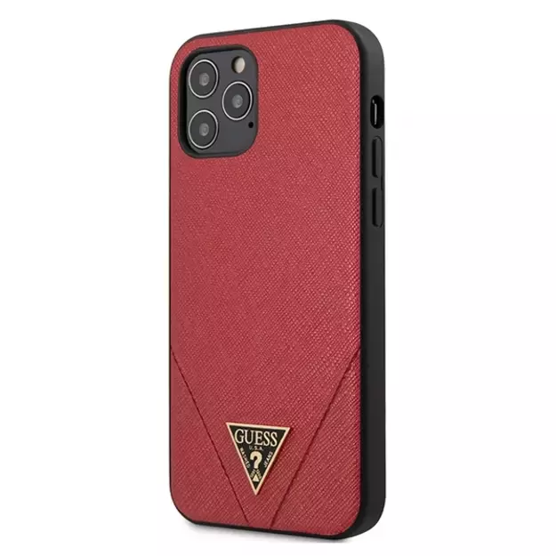 Guess GUHCP12LVSATMLRE iPhone 12 Pro Max 6.7&quot  red/red hardcase Saffiano