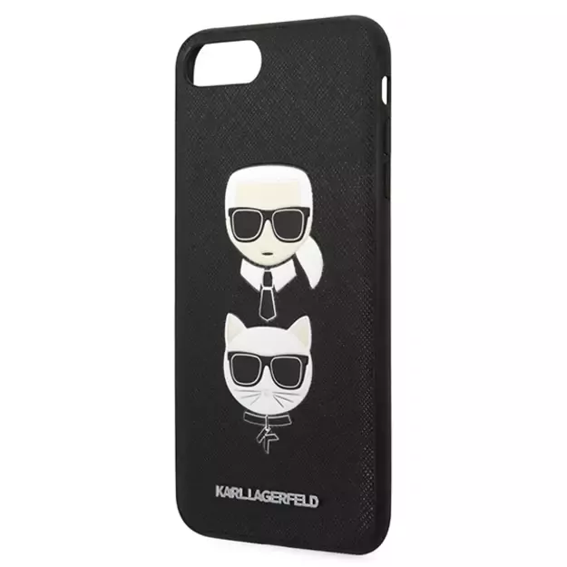 Karl Lagerfeld Saffiano Karl&amp Choupette Head case for iPhone 7 Plus / iPhone 8 Plus - black 5
