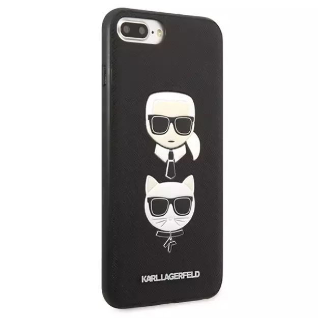 Karl Lagerfeld Saffiano Karl&amp Choupette Head case for iPhone 7 Plus / iPhone 8 Plus - black 3