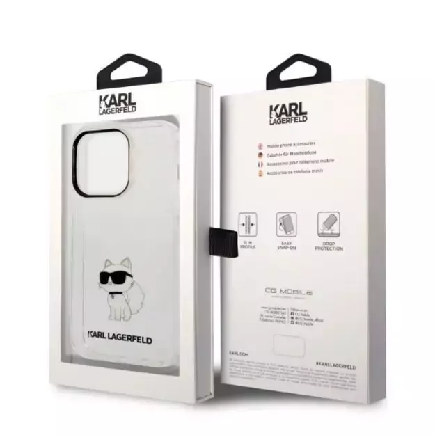Karl Lagerfeld KLHCP14XHNCHTCT iPhone 14 Pro Max 6.7&quot  transparent hardcase Ikonik Choupette 7