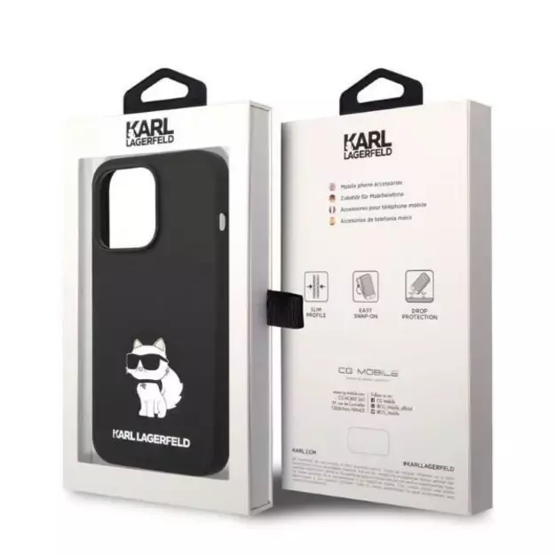 Karl Lagerfeld Silicone Choupette case for iPhone 14 Pro Max - black 14