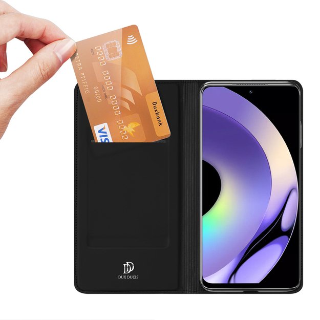 Dux Ducis Skin Pro Case for Realme 10 Pro Flip Card Wallet Stand Black 27