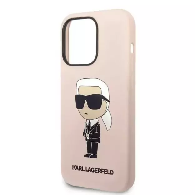 Karl Lagerfeld KLHCP14LSNIKBCP iPhone 14 Pro 6.1  hardcase pink/pink Silicone Ikonik 5