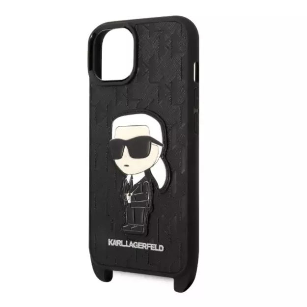 Karl Lagerfeld KLHCP14MSTKMK iPhone 14 Plus 6.7&quot  black/black hardcase Monogram Ikonik Patch 7