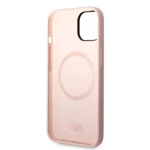 Karl Lagerfeld KLHMP14MSNIKBCP iPhone 14 Plus 6.7&quot  hardcase pink/pink Silicone Ikonik Magsafe 13