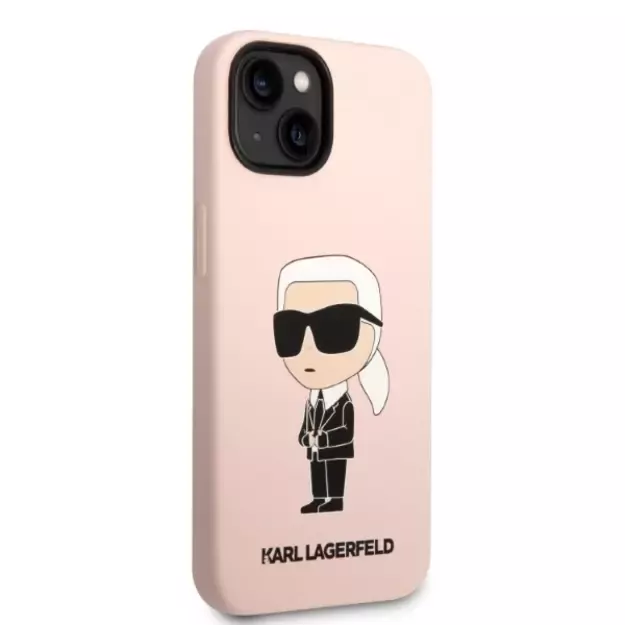 Karl Lagerfeld KLHMP14MSNIKBCP iPhone 14 Plus 6.7&quot  hardcase pink/pink Silicone Ikonik Magsafe 10