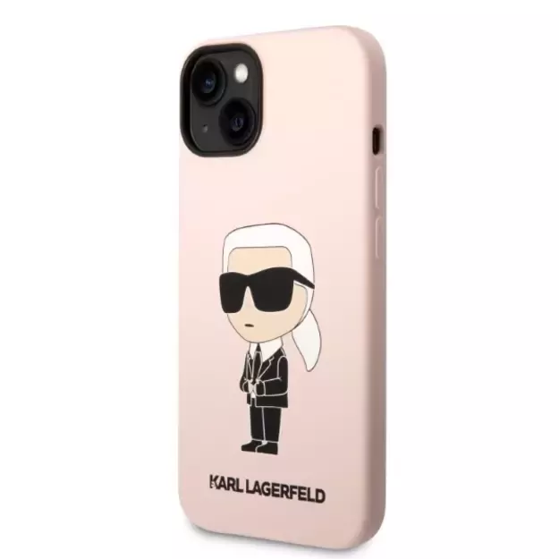Karl Lagerfeld KLHMP14MSNIKBCP iPhone 14 Plus 6.7&quot  hardcase pink/pink Silicone Ikonik Magsafe 8