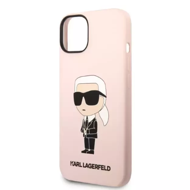 Karl Lagerfeld KLHMP14MSNIKBCP iPhone 14 Plus 6.7&quot  hardcase pink/pink Silicone Ikonik Magsafe 12