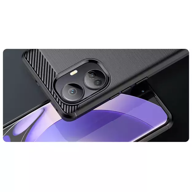 Carbon Case case for Realme 10 Pro+ flexible silicone carbon cover black 7