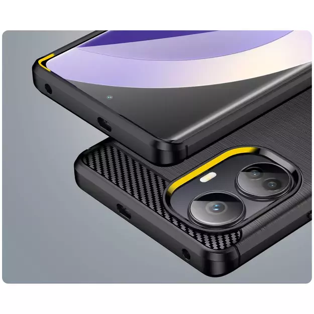 Carbon Case case for Realme 10 Pro+ flexible silicone carbon cover black 5