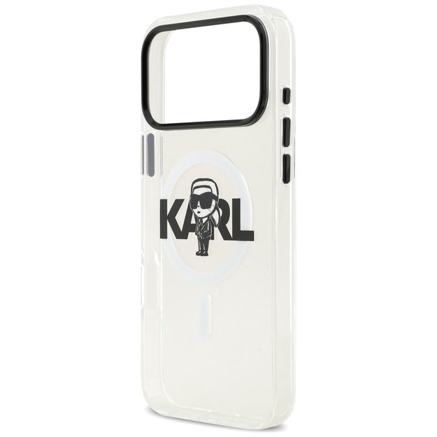 Karl Lagerfeld IML Karl Sketch Logo MagSafe Case for iPhone 17 Pro Max - Transparent 5