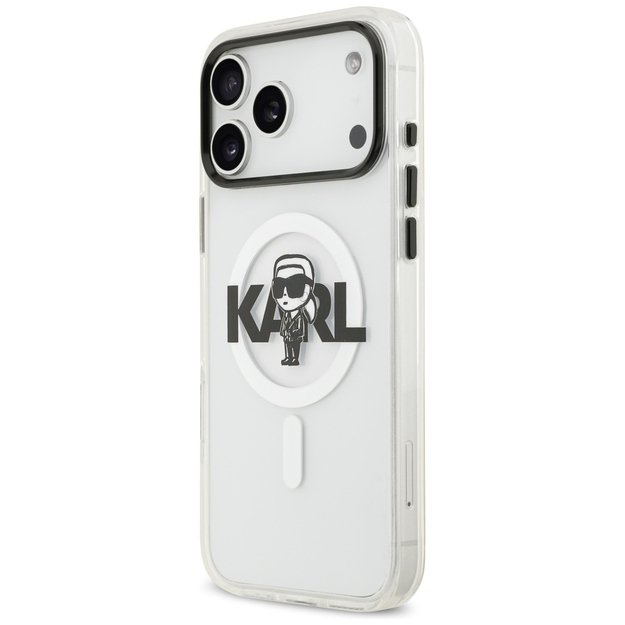 Karl Lagerfeld IML Karl Sketch Logo MagSafe Case for iPhone 17 Pro Max - Transparent 1