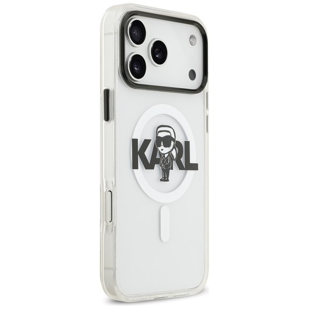 Karl Lagerfeld IML Karl Sketch Logo MagSafe Case for iPhone 17 Pro Max - Transparent 3