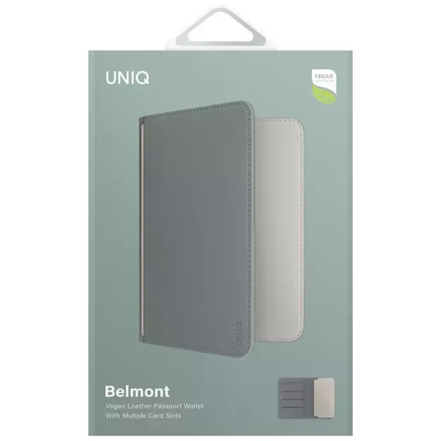 Uniq Belmont RFID Blocking Passport Case - Green/Ivory 5