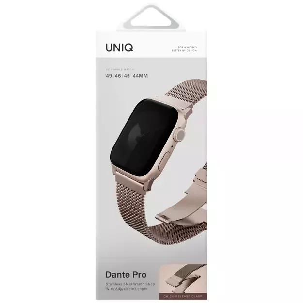 Uniq Dante Pro Apple Watch Strap 44/45/46/49mm Stainless Steel - Pink 2