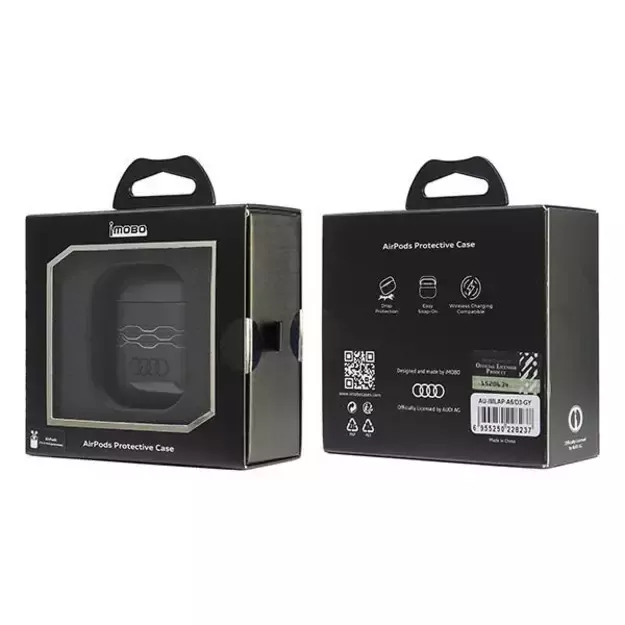 Audi IML Geometric Pattern Case for AirPods 1 / 2 - Gray 10