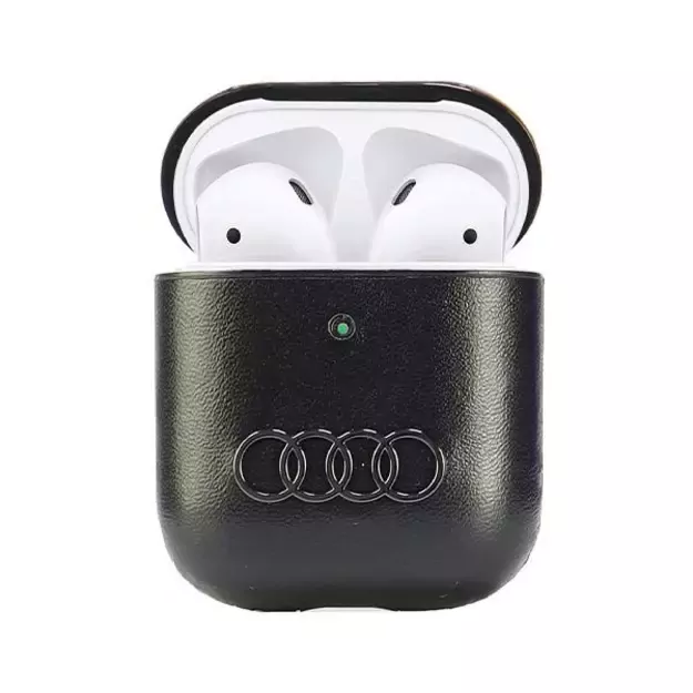 Audi Leather Big Logo Case for AirPods 1 / 2 - Black 6