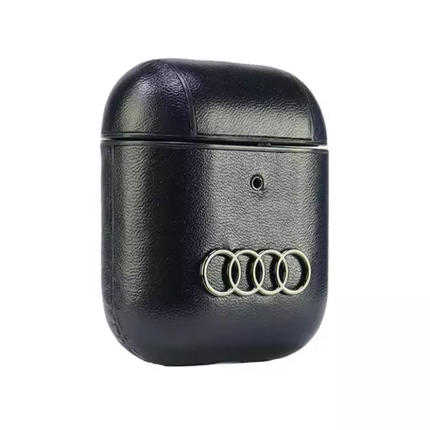 Audi Leather Big Logo Case for AirPods 1 / 2 - Black 8