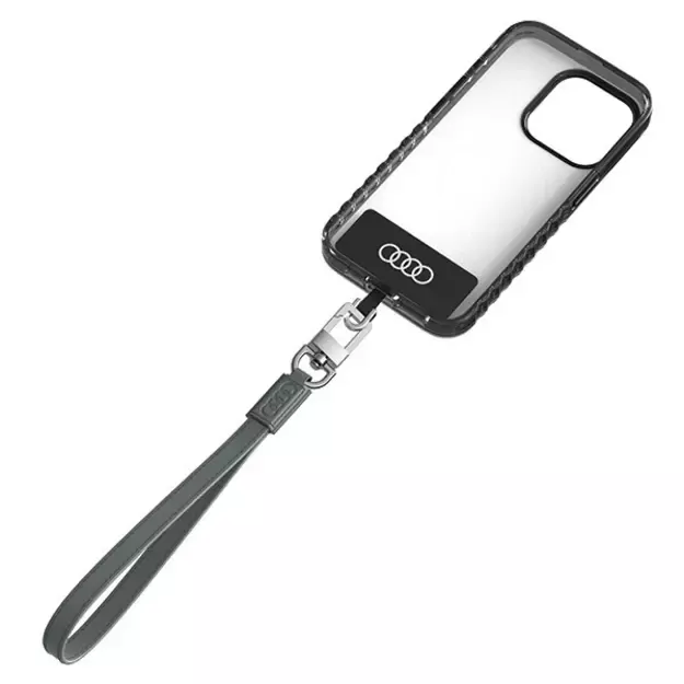 Audi Crossbody Leather Universal Lanyard 28cm x 10mm - Gray 1