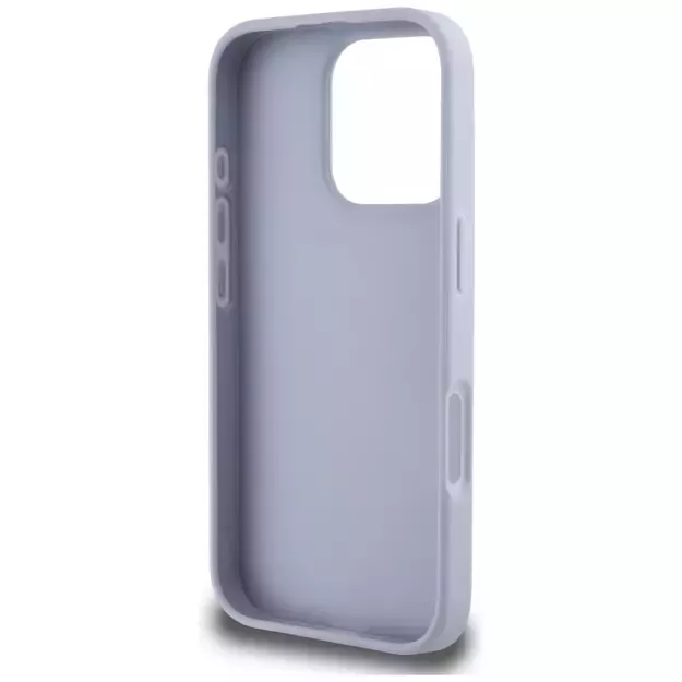 Guess Hot Stamp 4G Pattern Triangle Metal Logo iPhone 16 Pro Case - Purple 13