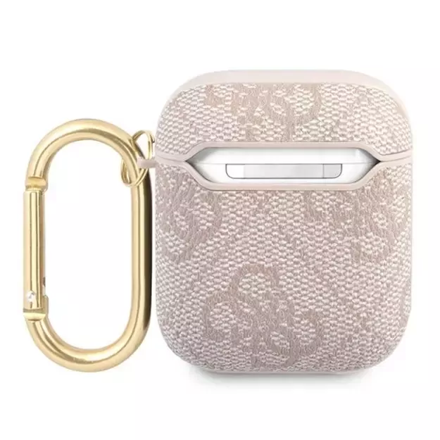 Guess 4G Script Metal Collection Case for AirPods 1 / 2 - Pink 3