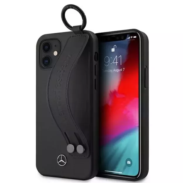 Mercedes MEHCP12SLSSBK iPhone 12 mini 5,4  czarny/black hardcase Strap Line