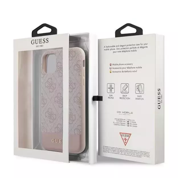 Guess 4G Stripe Collection Case for iPhone 11 / Xr 6.1&quot  - Pink 7
