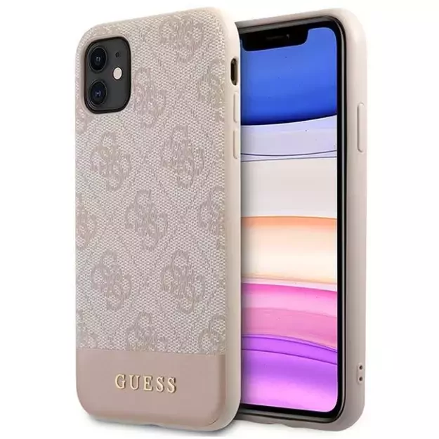 Guess 4G Stripe Collection Case for iPhone 11 / Xr 6.1&quot  - Pink