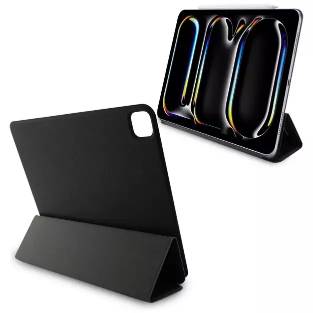 Karl Lagerfeld Saffiano Magnetic Karl &amp  Choupette iPad Pro 13&quot  2024 Book Cover Case - Black 12