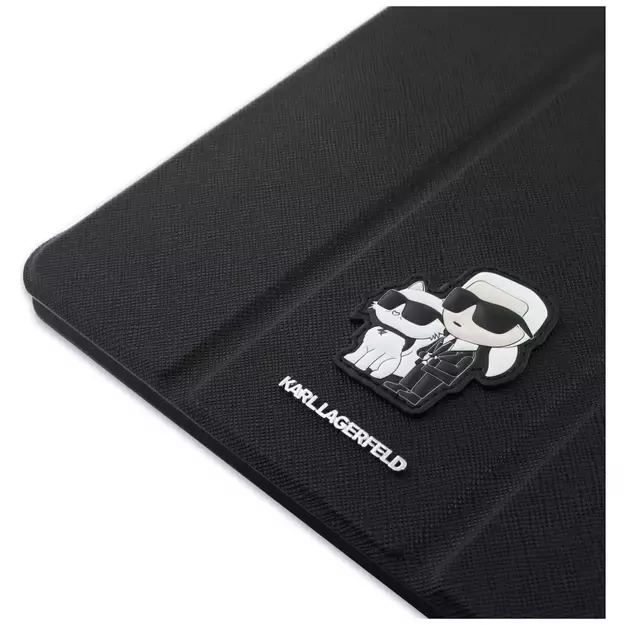 Karl Lagerfeld Saffiano Magnetic Karl &amp  Choupette iPad Pro 13&quot  2024 Book Cover Case - Black 13