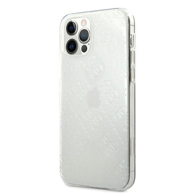 Guess GUHCP12L3D4GTR iPhone 12 Pro Max 6.7&quot  transparent hardcase 4G 3D Pattern Collection 1